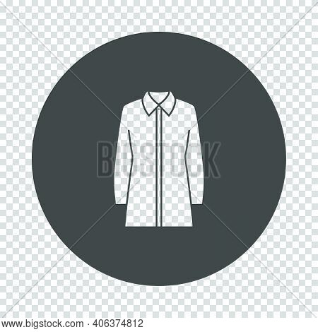 Business Blouse Icon. Subtract Stencil Design On Tranparency Grid. Vector Illustration.