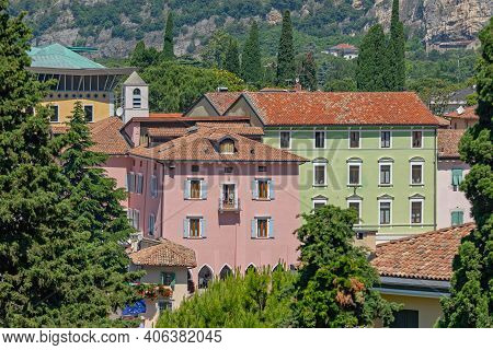 Hotel Buildings In Nago Torbole North Italy