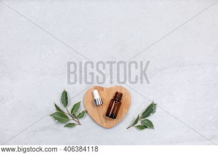 Natural Face Serum, Botulin And Hyaluronic Acid At Stone Table.