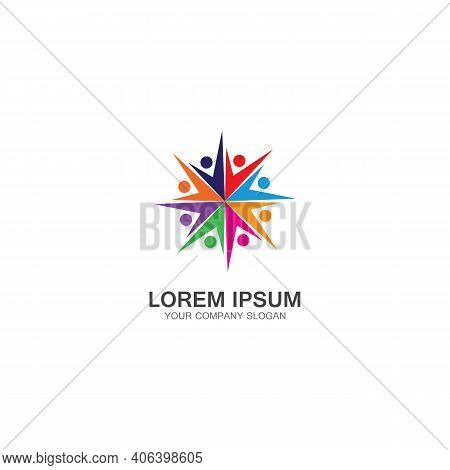 Community, Network And Social Logo Design Template Vector