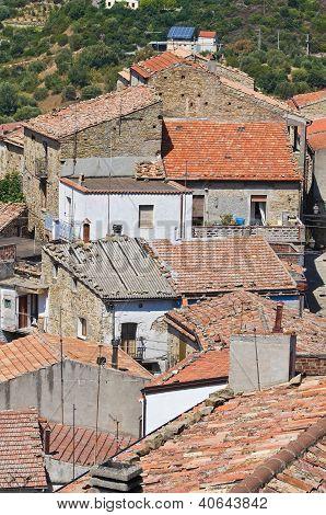Valsinni panoramisch uitzicht. Basilicata. Italië.