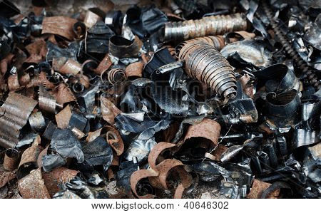 Mucchio di trucioli metallici