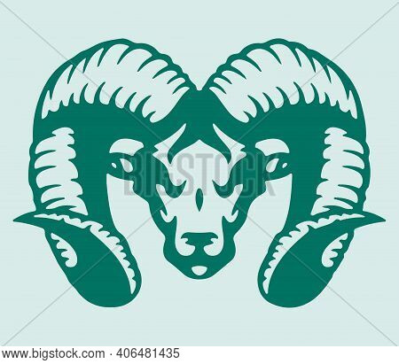 Sketch Of Indian Big Horn Sheep Or Goat Outline Editable Illustration