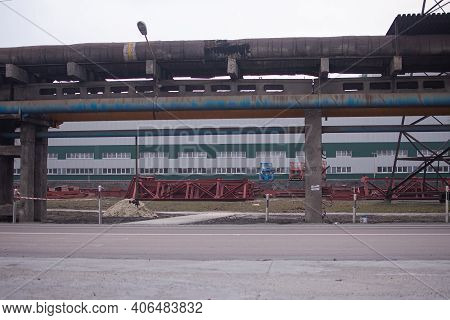Big Pipes Along The Road. Factory Premises A Big Concern For Iron Ore Industry. Big Pipes Along The 