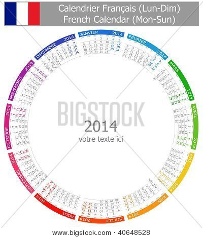Círculo francés 2014 calendario Lun-Dom