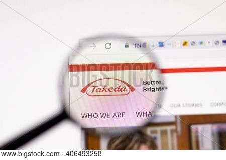 Los Angeles, Usa - 1 February 2021: Takeda Pharmaceutical Website Page. Takeda.com Logo On Display S
