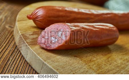 Pepperette, Sausage-like Food That Is Usually Made From Ground Meat, With Turkey, Beef, And Pork