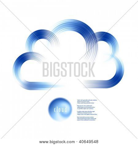 Vektor blå abstrakt cloud.