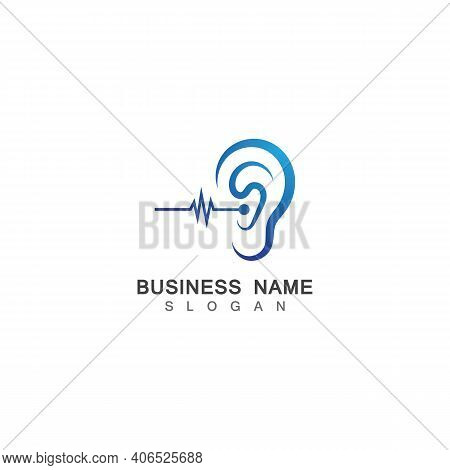 Ear Hearing Logo Template Vector Icon
