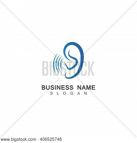 Ear Hearing Logo Template Vector Icon