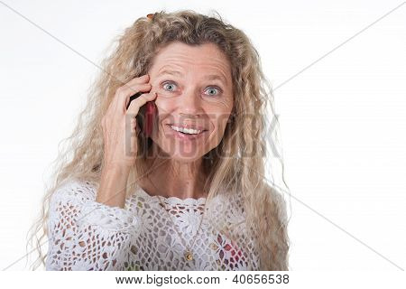 Kobieta na telefon komórkowy