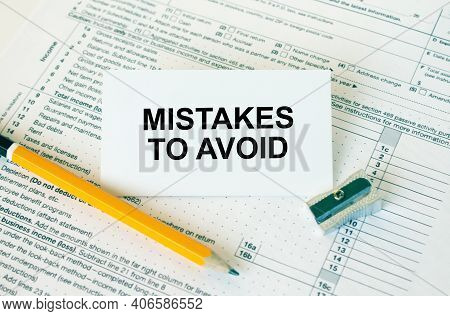 Business Card With Text Mistakes To Avoid On Financial Docs