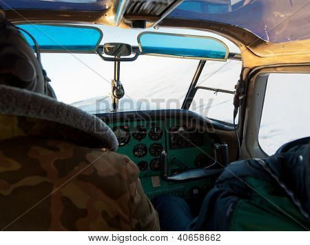 Bild av en lätta flygplan Cockpit