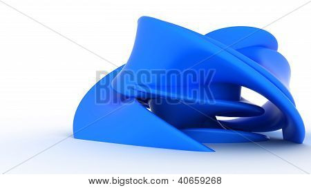 Abstract Blue Plastic Form