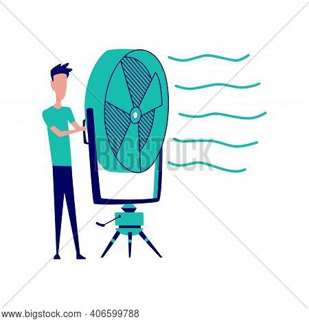 Special Effects For Superhero Films. Scenery For Movie Shooting And Production Process. Movie Making