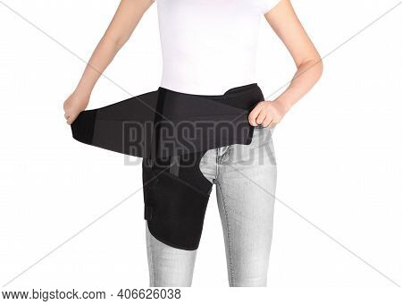 Hip Support Brace. Bandage Protector On The Hip Joint. Medical Compression Underwear. Groin Wrap.for