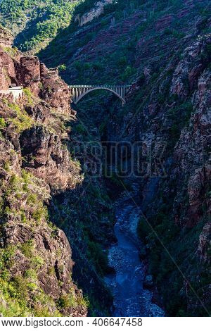 Gorges De Daluis Or Chocolate Canyon As It Is Called By Locals Because Of The Rocks Color Formed By 