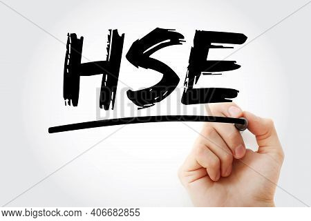 Hse - Health Safety Environment Acronym With Marker, Concept Background