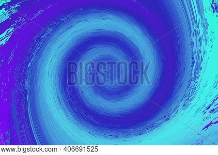 Violet Blue Swirl, Low Poly Crystal Background. Spiral Background Pattern. Illustration, Low Polygon