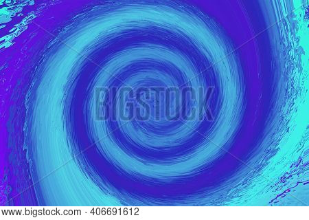 Violet Blue Swirl, Low Poly Crystal Background. Spiral Background Pattern. Illustration, Low Polygon