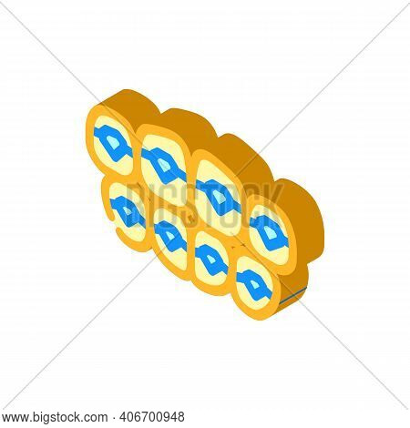Onlays On Teeth Isometric Icon Vector Illustration
