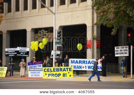Prop 8 støtte Demonstration