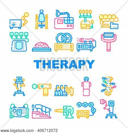 Physical Therapy Aid Collection Icons Set Vector