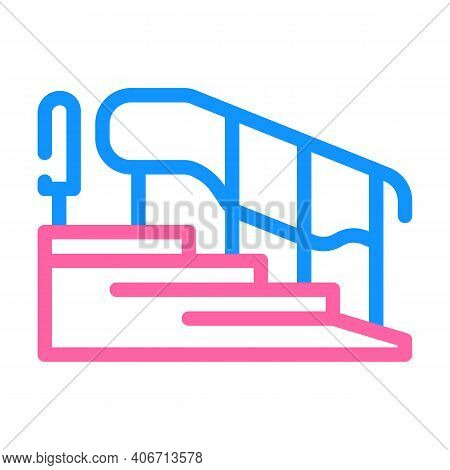 Dynamic Exercise Ladder-bars Color Icon Vector Illustration
