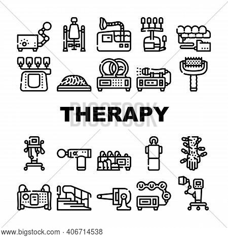 Physical Therapy Aid Collection Icons Set Vector