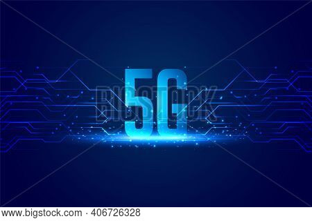 Digital 5g Technology Concept Background For Superfast Speed