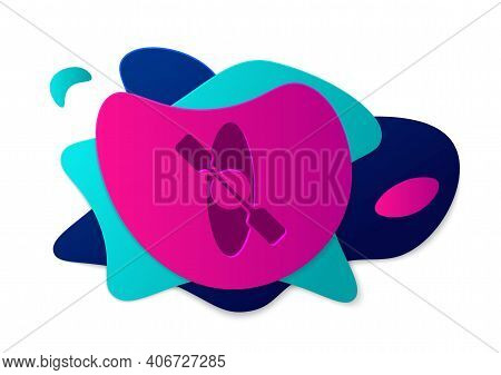 Color Kayak And Paddle Icon Isolated On White Background. Kayak And Canoe For Fishing And Tourism. O