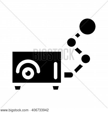Apparatus For Uhf Therapy Glyph Icon Vector Illustration