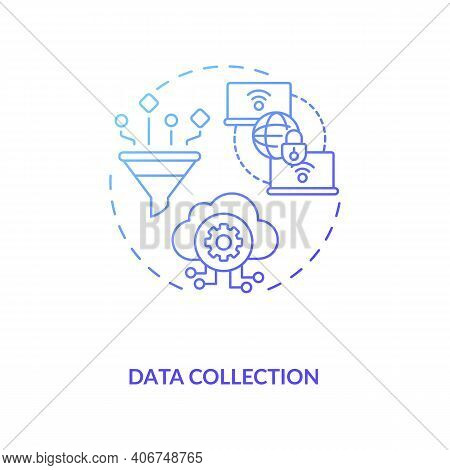 Data Collection Concept Icon. M2m Communication Type Idea Thin Line Illustration. Performing Prevent
