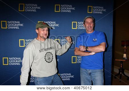 LOS ANGELES - JAN 3:  George Wyant, Tim Saylor arrives at the National Geographic Channels' 