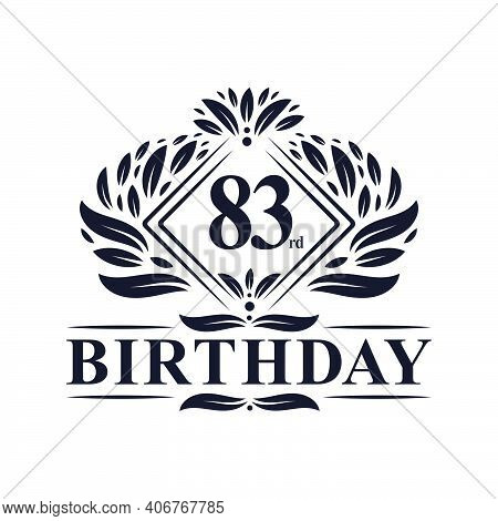 83 Years Birthday Logo, Luxury 83rd Birthday Celebration.