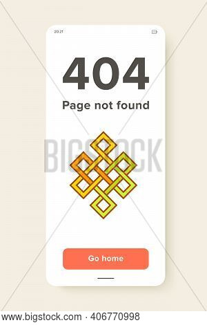 Multicolored Vector Icon Of Indian Endless Knot