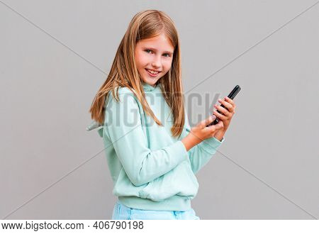 Crazy Cool Stylish Trendy Nice Cute Cheerful Adorable Lovely Attractive Blone Girl Isolated Over Gra