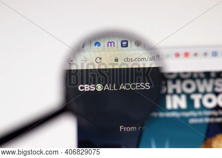 Los Angeles, Usa - 1 February 2021: Cbs All Access Website Page. Cbs.com Logo On Display Screen, Ill