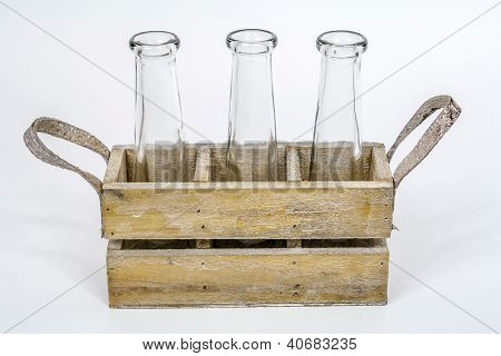 Caisse avec bouteilles