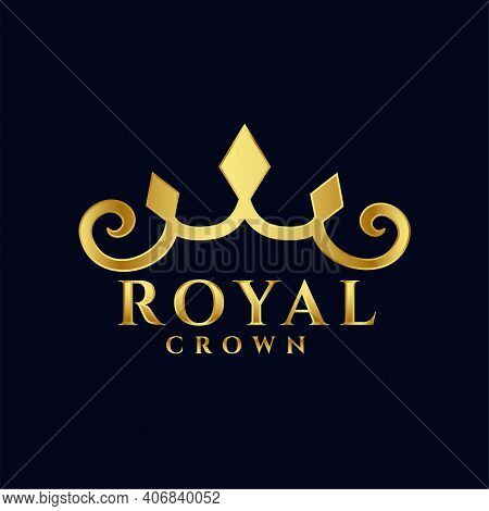 Royal Crown Logo Concept Premium Icon Design