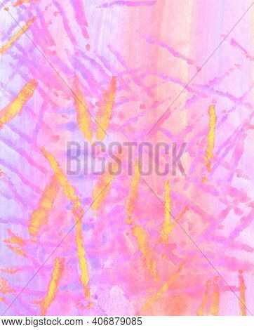 Bright Watercolor Holi Texture For Background. Psychedelic Colors.