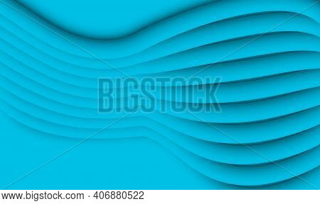3d Illustration, Abstract Sky Blue Background For Web