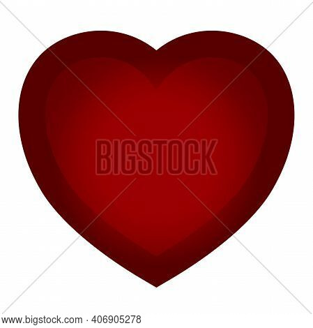 Big Red Valentine Heart. Happy Valentine's Day.