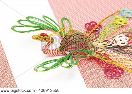 Mizuhiki By Japanese Culture. Phoenix Bird Is Decorative Japanese Cord Made From Twisted Paper