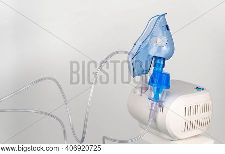 Nebulizer That Performs Inhalation Using The Spray Of A Medicinal Substance. It Is Used In The Treat
