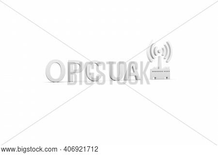 Opc Ua Concept White Background 3d Render Illustration