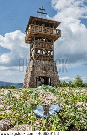 Lookout Tower Haj, Nova Bana, Slovak Republic. Architectural Theme. Travel Destination.