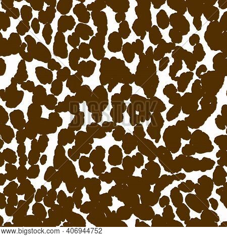 Abstract Modern Leopard Seamless Pattern. Animals Trendy Background. Brown And Black Decorative Vect
