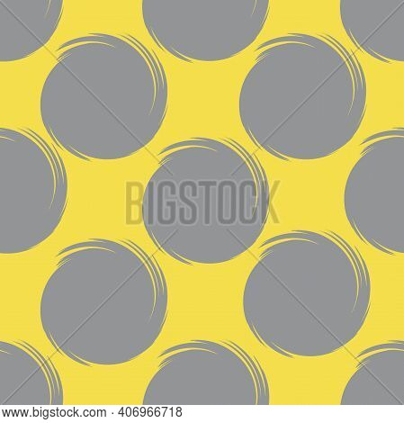 Seamless Abstract Pattern With Swirl In The Trending Colors Of 2021 Ultimat Gray And Illuminating Ye