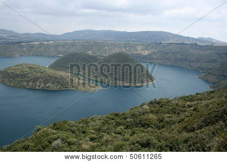 Volcanic Islands in Lake Cuicocha